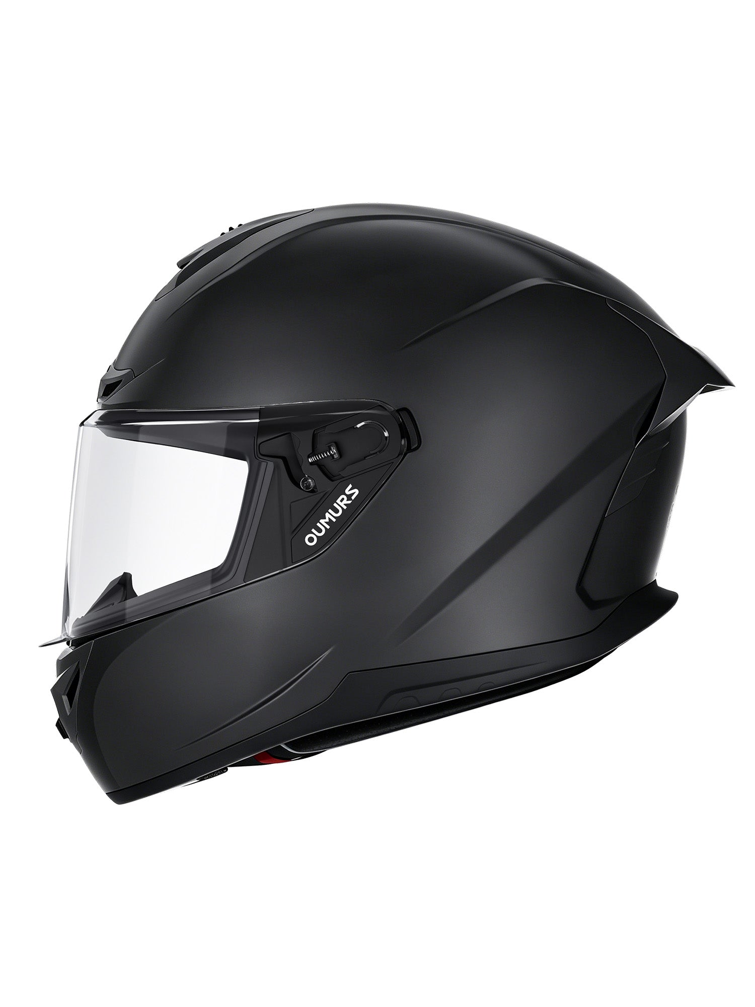 Oumurs-361S Full Face Street Helmet, ECE 22.06 & DOT Certified, Matte Black