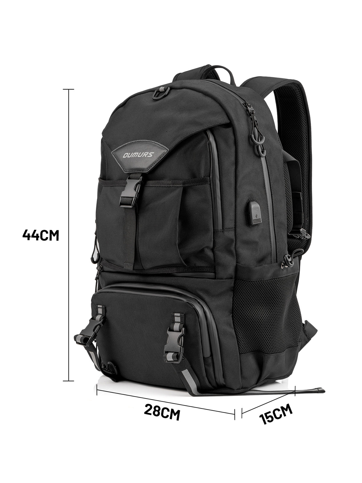 Oumurs Motorcycle Helmet Backpack 50L Black