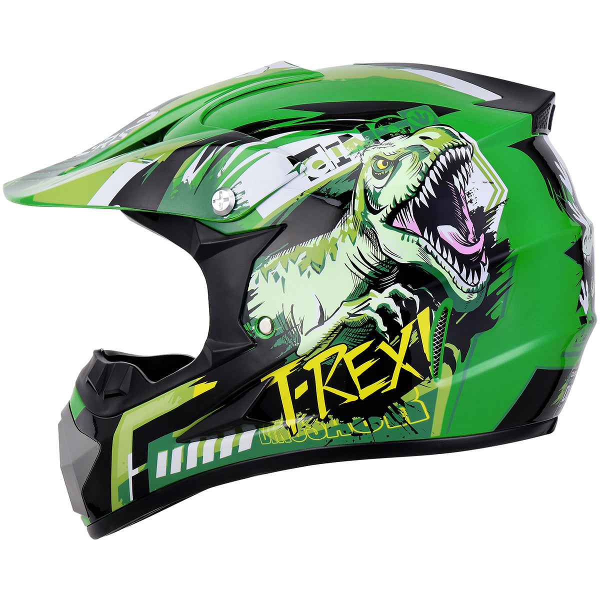 OUMURS 125A Youth Dirt Bike Helmet Dino