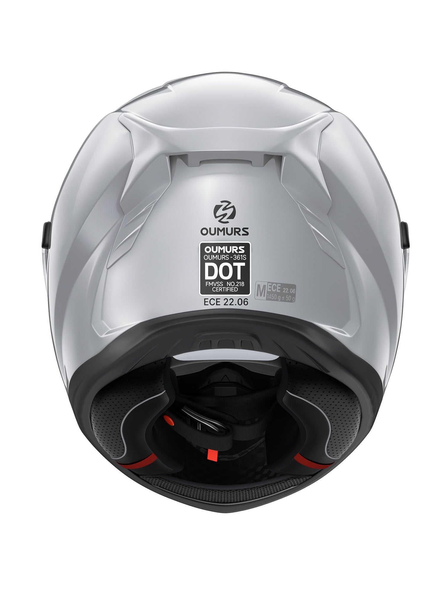 Oumurs-361S Full Face Street Helmet, ECE 22.06 & DOT Certified, Concrete Gray