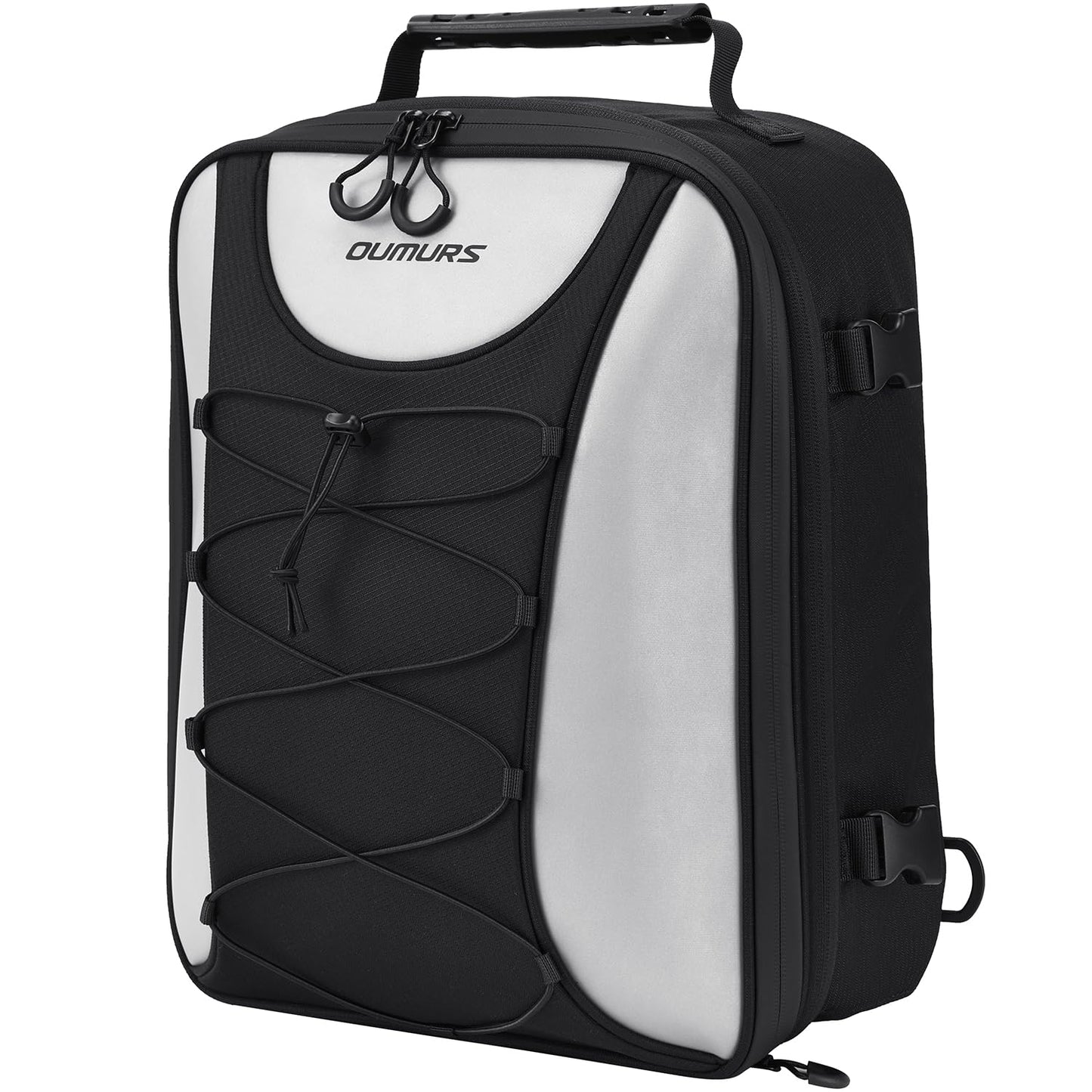 Oumurs 22L-34L Motorcycles Tail Bag,Reflective Backpack 600D RPET Fabric Motorcycle Bags Back Seat Luggage Bags