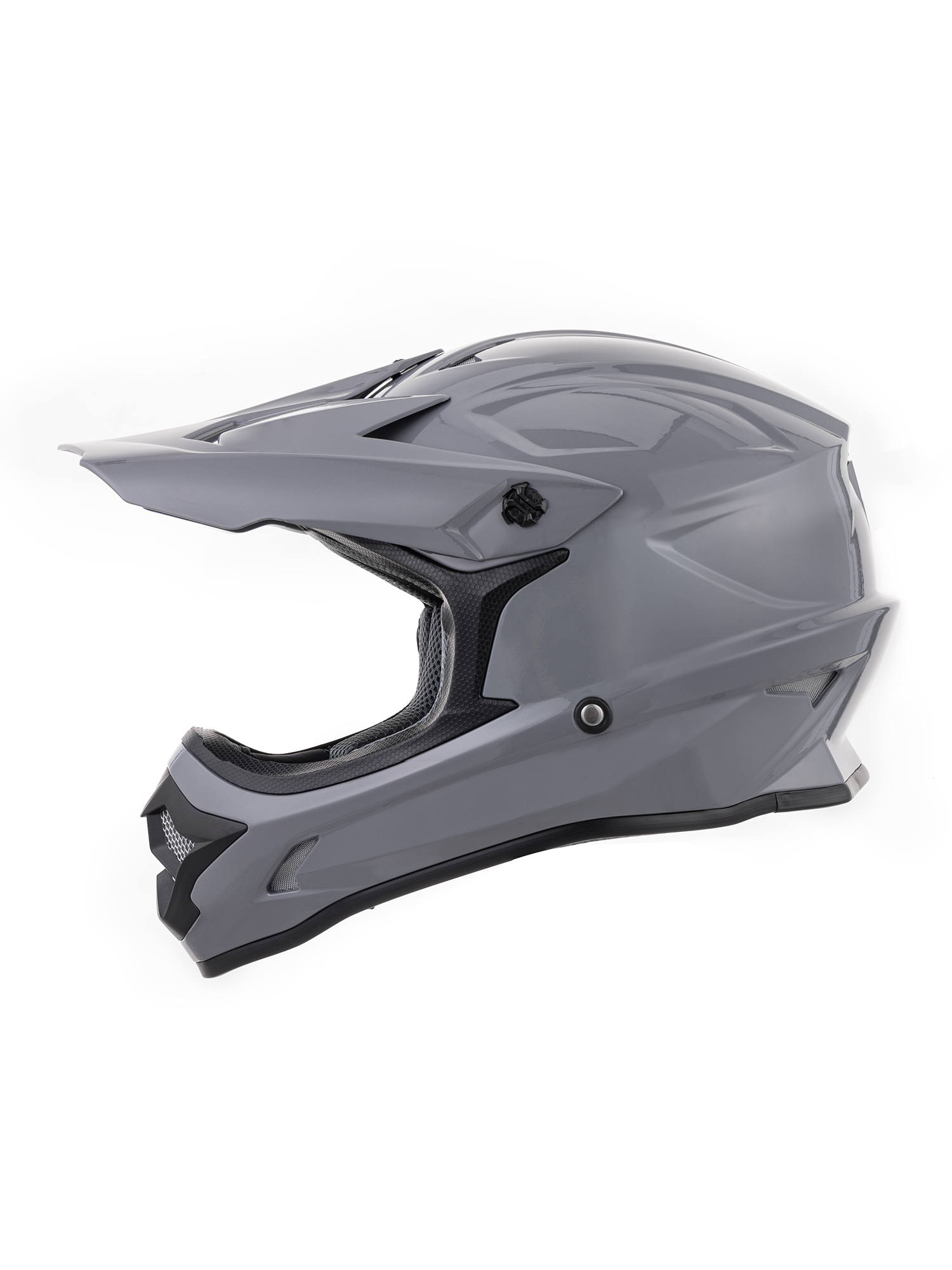 Oumurs 805 Gray off-road helmet, left side view