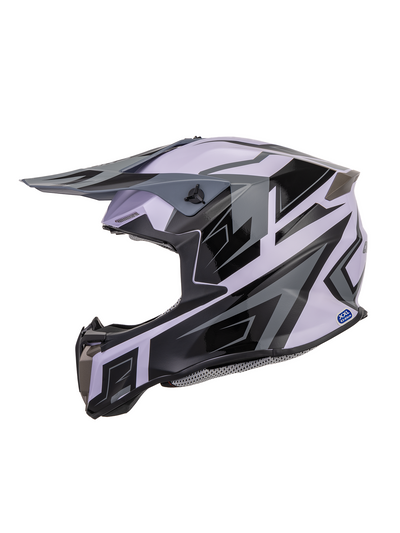 Oumurs 806 Off-Road Helmet | White & Gray