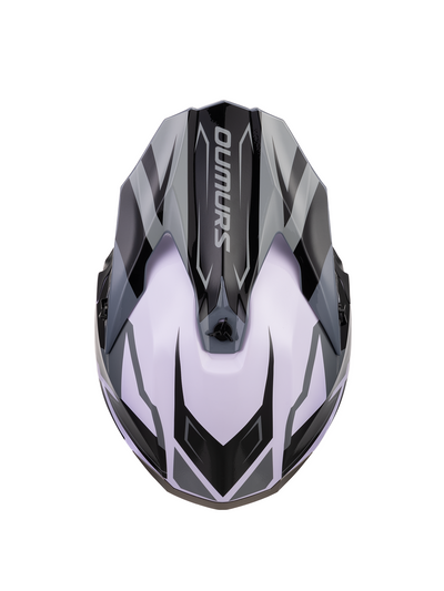 Oumurs 806 Off-Road Helmet | White & Gray