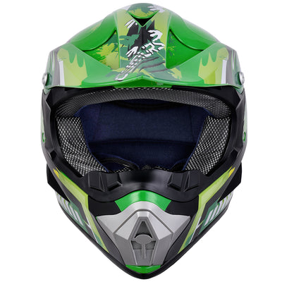 OUMURS 125A Youth Dirt Bike Helmet Dino