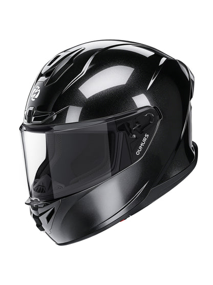 G361S Full Face Street Helmet, ECE 22.06 & DOT Certified, Cosmo Black