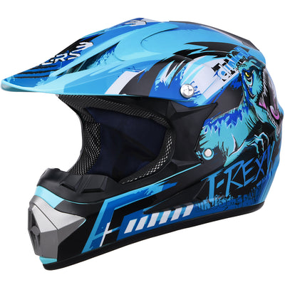 OUMURS 125A Youth Dirt Bike Helmet Dino