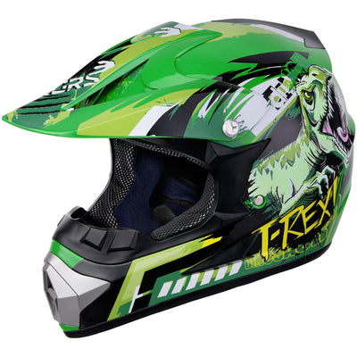 OUMURS 125A Youth Dirt Bike Helmet Dino
