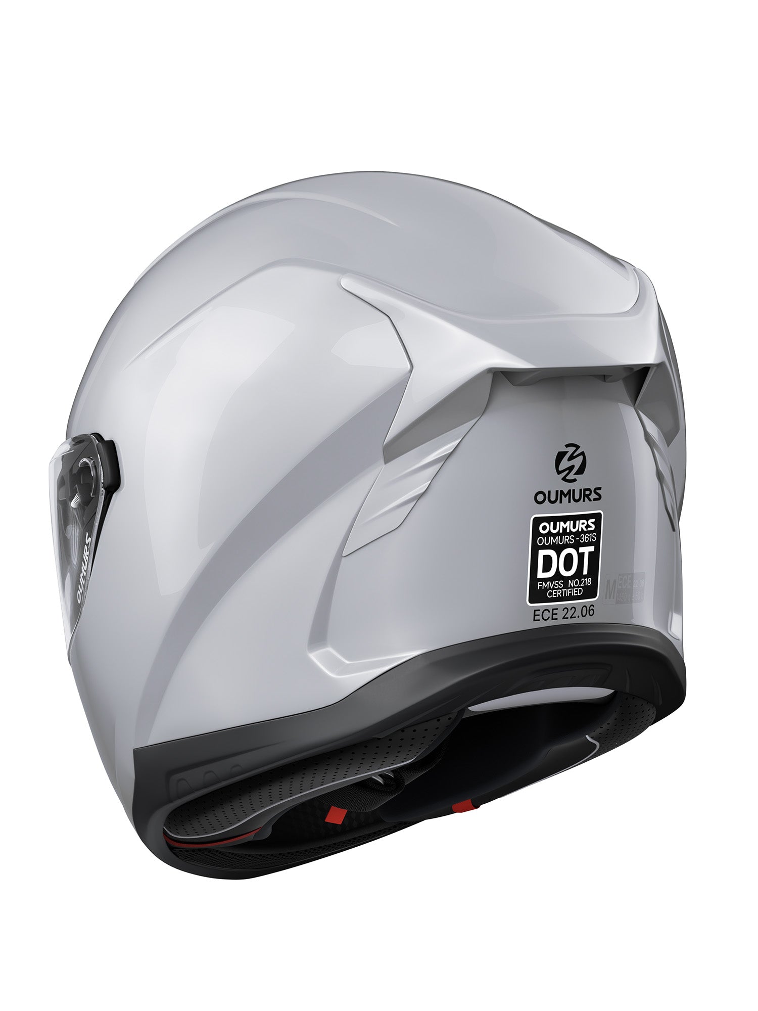 Oumurs-361S Full Face Street Helmet, ECE 22.06 & DOT Certified, Concrete Gray