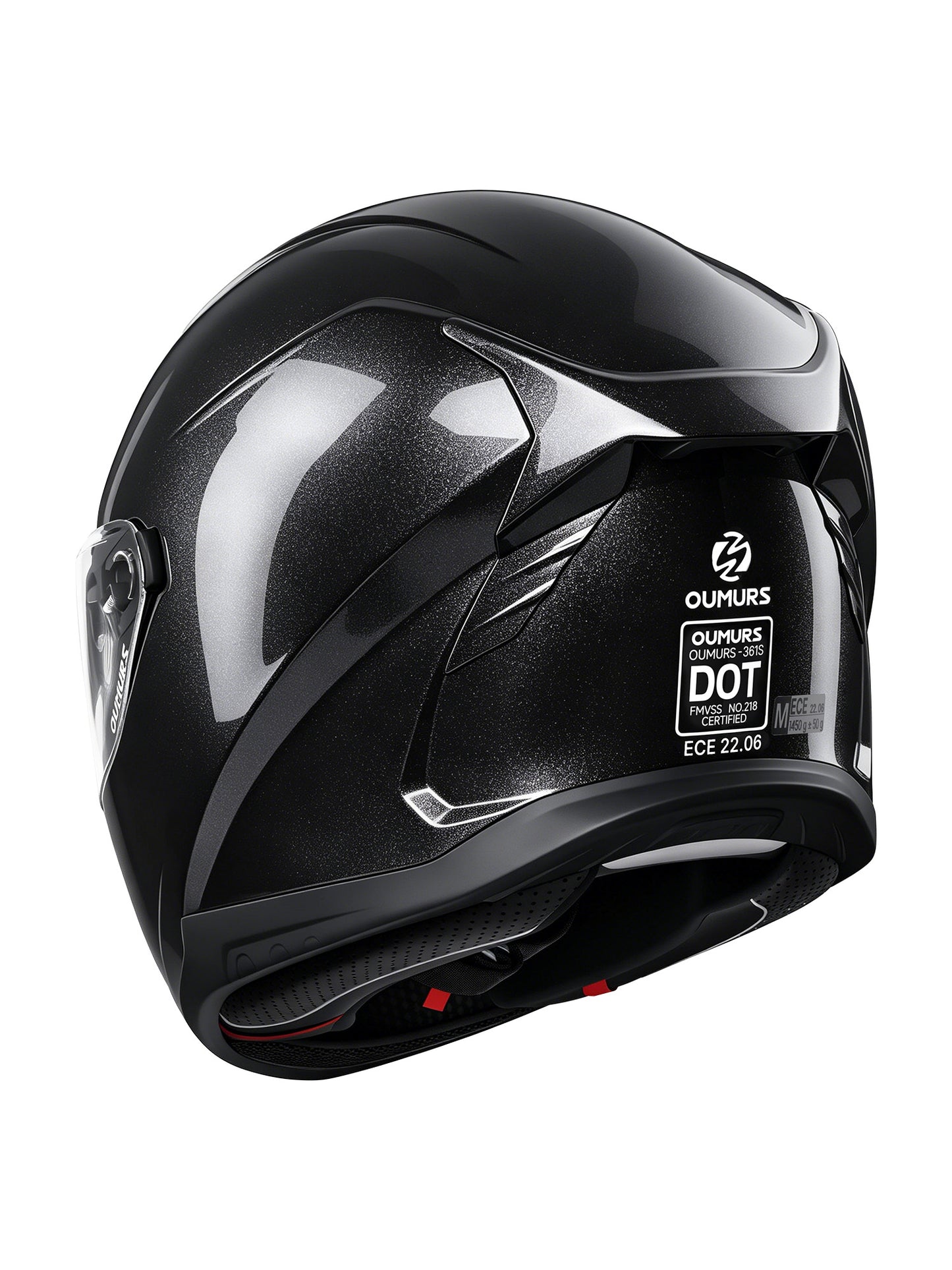 G361S Full Face Street Helmet, ECE 22.06 & DOT Certified, Cosmo Black