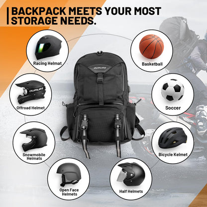 full face motorcycle helmet backpack LED 19x11x11 Peicees Motorcycle Helmet Bag Folding