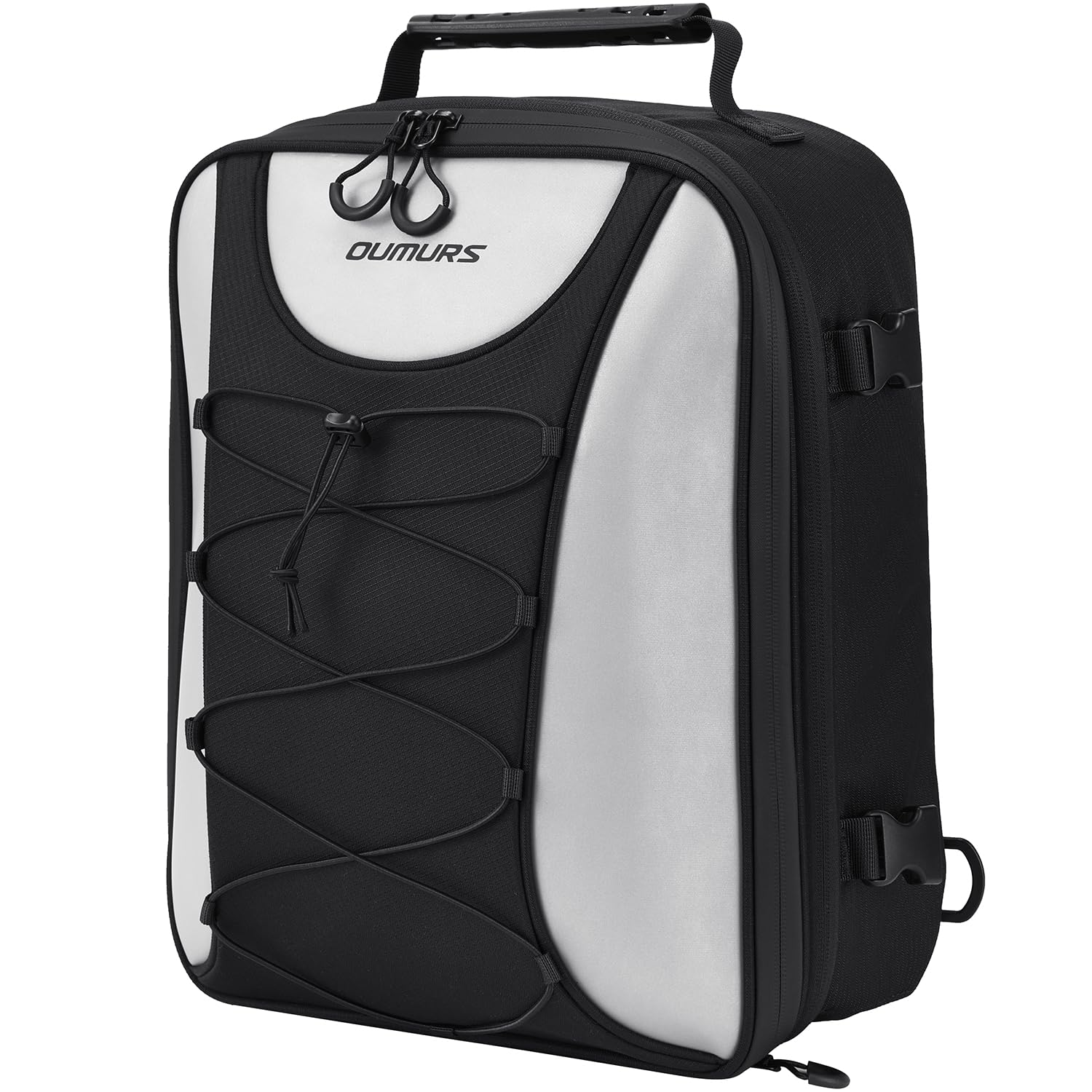 Oumurs 22L-34L Motorcycles Tail Bag,Reflective Backpack 600D RPET Fabric Motorcycle Bags Back Seat Luggage Bags