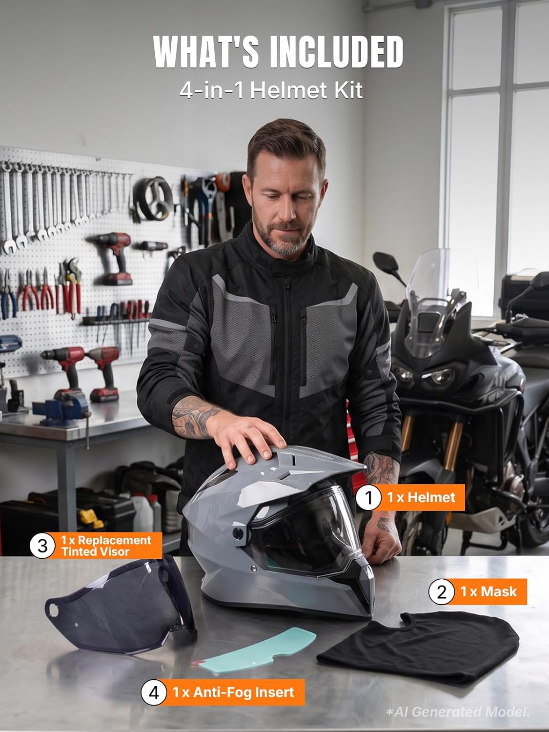 OUMURS 808 Dual Sport Motorcycle Helmet