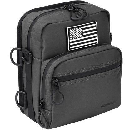 Oumurs Motorcycle Handlebar Bags,600D Nylon Water-resistant Universal Bar bag American Flag Sissy Bar Bag