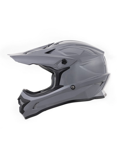 Oumurs 805 Gray off-road helmet, left side view