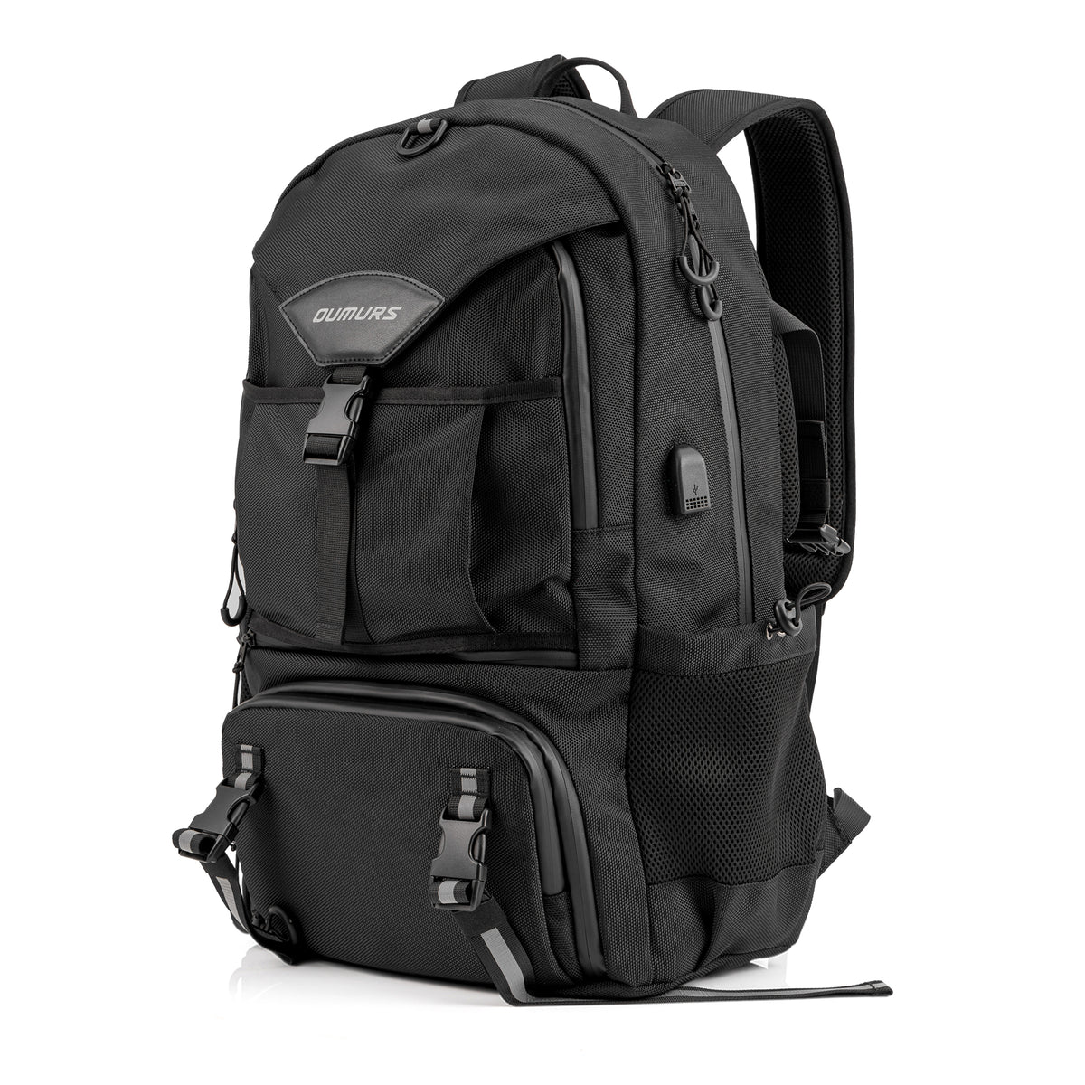 Oumurs Motorcycle Helmet Backpack 50L Black